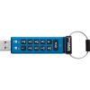 USB флеш накопичувач Kingston 128GB IronKey Keypad 200 AES-256 Encrypted Blue USB 3.2 (IKKP200/128GB) - Зображення 1