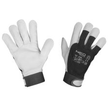 Захисні рукавиці Neo Tools козяча шкіра, фіксація зап’ястя, р.9, чорно-білий (97-655-9)