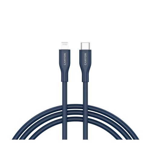 Дата кабель USB-C to Lightning 1.0m CLNM60 C-L 60W MFI Silicon Blue Canyon (CNS-CLNM60SC10DB)