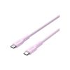 Дата кабель USB-C to USB-C 1.0m OnWire 60CL C-C 60W COLOR Braided 1m Pink Canyon (CND-CCAP60AB10PK) - Зображення 1