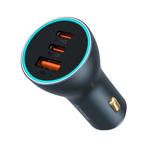 Зарядное устройство Baseus Golden Contactor Pro GaN Fast Charging Car Charger U+2C 65W Lunar Gray (C00035202841-00)