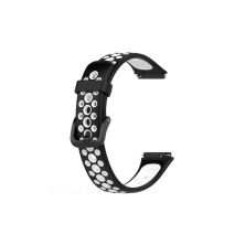 Ремешок для фитнес браслета BeCover Vents Style для Huawei Band 7/Honor Band 7 Black-White (709439)