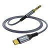 Кабель мультимедийный USB-C to 3.5mm M 1.2m gray ColorWay (CW-CBPDJ071-G) - Изображение 1