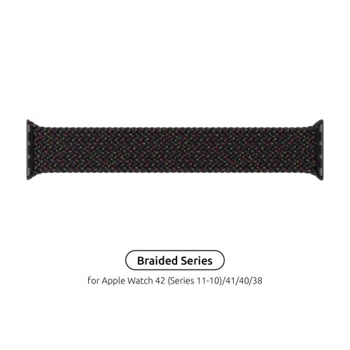 Ремешок для смарт-часов Armorstandart Braided Solo Loop для Apple Watch 42 (Series 11-10)/41/40/38 Black Unity Size 6 (144 mm) (ARM64896)