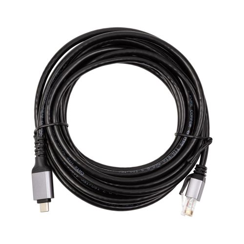 Дата кабель USB-C to RJ45 Ethernet 5.0m PowerPlant (CA914944)