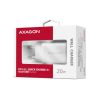 Зарядное устройство AXAGON 1xUSB QC3.0 + 1xUSB-C PD20W white (ACU-PQ20W) - Изображение 1