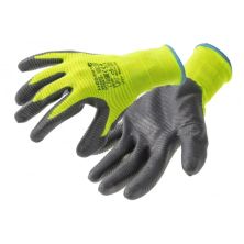 Захисні рукавиці Hoegert VECHTE HT5K760-10 гофровані з нітриловим покриттям зелені, 10 (HT5K760-10)