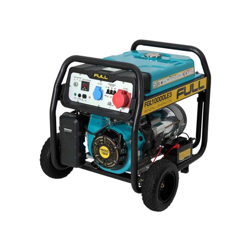 Генератор FULL FGL10000LE3, 380/220V, 50Hz, 10kVA/8kW, 28 л, 3 л/год, пуск: ручний/електостартер (без АКБ) (FGL10000LE3)