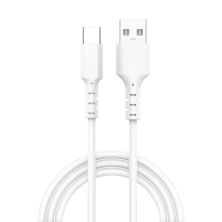Дата кабель USB 2.0 AM to USB-C 1.0m 3A white Grand-X (PC-05W)