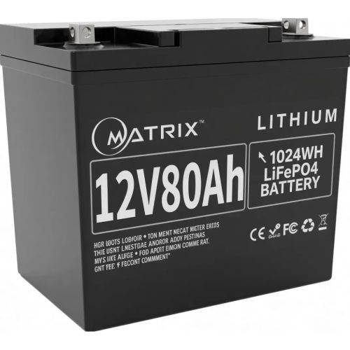 Батарея LiFePo4 Matrix 12.8V-80Ah 1024kWh (MLR 1280)