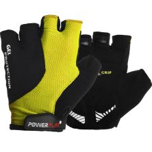 Велоперчатки PowerPlay 5028 Black/Yellow M (5028B_M_Yellow)