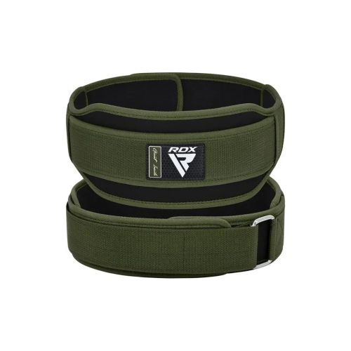 Атлетичний пояс RDX RX5 Double Belt неопреновий Army Green L (WBD-RX5AG-L)