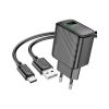 Зарядное устройство HOCO CS21A Rich USB QC3.0 + cable USB to USB-C Black (6942007609906) - Изображение 1