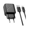Зарядное устройство HOCO CS21A Rich USB QC3.0 + cable USB to USB-C Black (6942007609906) - Изображение 2