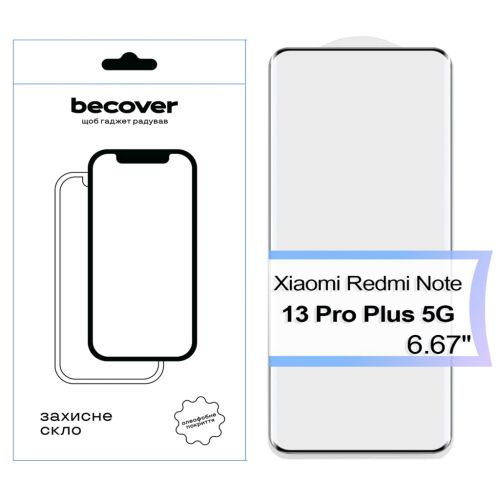 Стекло защитное BeCover EDGE Xiaomi Redmi Note 13 Pro Plus 5G Black (713579)