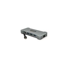 Концентратор VEGGIEG USB-C 5-in-1 USB-C + 3xUSB 3.0 + HDMI + RJ45 silver (TC06)