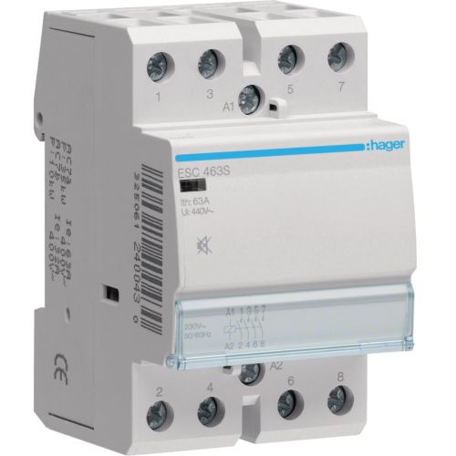 Автоматический выключатель Hager 63 A 230V 4NO 3P (B) (ESC463S)