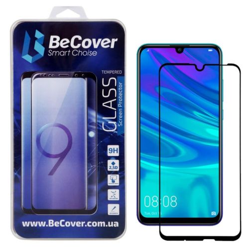 Стекло защитное BeCover Full Glue & Cover Huawei P Smart 2019 Black (703136)