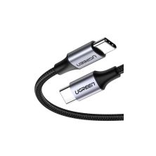 Дата кабель USB-C to USB-C 1.0m US261 3A Alum. Braid Gray\Black Ugreen (50150)