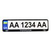 Рамка номерного знака CarLife пластик з об'ємними літерами Toyota (2шт) (24-017) - Зображення 1
