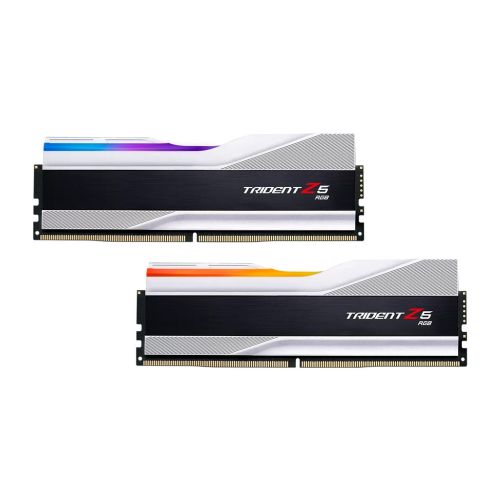 Модуль памяти для компьютера DDR5 32GB (2x16GB) 8000 MHz Trident Z5 RGB Silver G.Skill (F5-8000J3848H16GX2-TZ5RS)