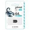 USB флеш накопичувач Wibrand 64GB Scorpio Black USB 2.0 (WI2.0/SC64M3B) - Зображення 1