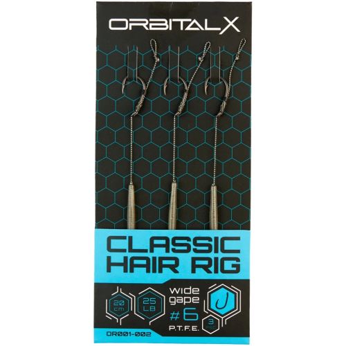 Поводок OrbitalX Classic Hair Rig Wide Gape 4 25lb 20cm (3шт/уп) camo (694.00.00)