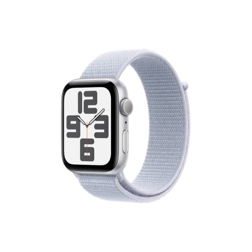 Смарт-годинник Apple Watch SE 2024 GPS 44mm Silver Aluminium Case with Blue Cloud Sport Loop (MXET3QH/A)