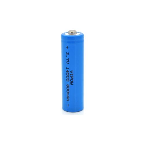 Аккумулятор 14500 LiFePO4 (size AA), 800mAh, 3.2V, TipTop, blue Vipow (ICR14500-800mAhTT / 25545)