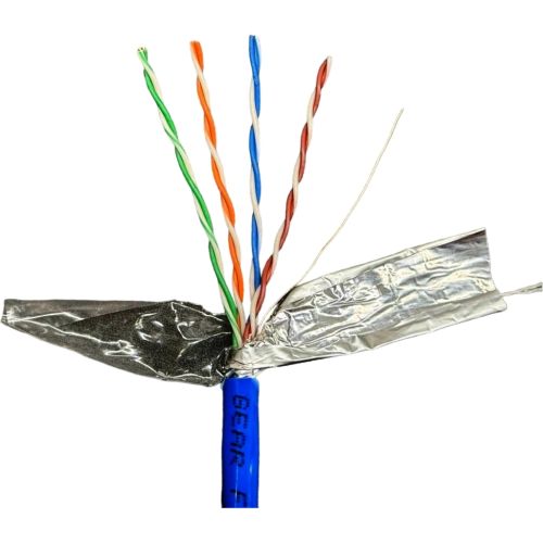 Кабель сетевой GEAR FTP 100м, cat.5e, CU, 4*2*0,51, PVC, indoor, blue (GEC-FTPCU051100)