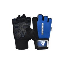 Рукавички для фітнесу RDX W1 Half Blue Plus XL (WGA-W1HU-XL+)