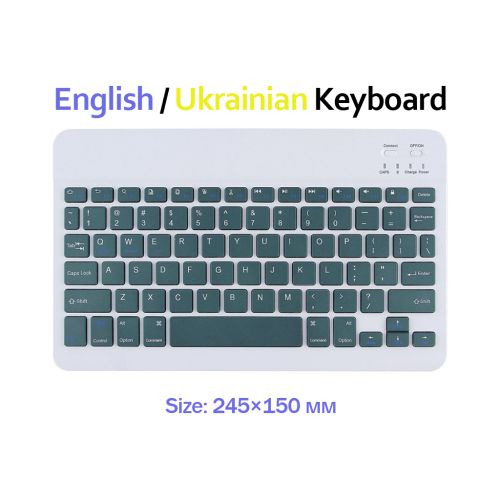 Клавиатура BeCover (245х150 мм) Bluetooth UA Dark Green (713406)