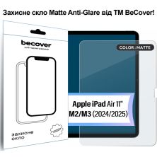 Скло захисне BeCover Matte Anti-Glare Apple iPad Air 11 M2/M3 (2024/2025) (713705) Скло захисне BeCover Matte Anti-Glare Apple iPad Air 11 M2/M3 (2024/2025) (713705)