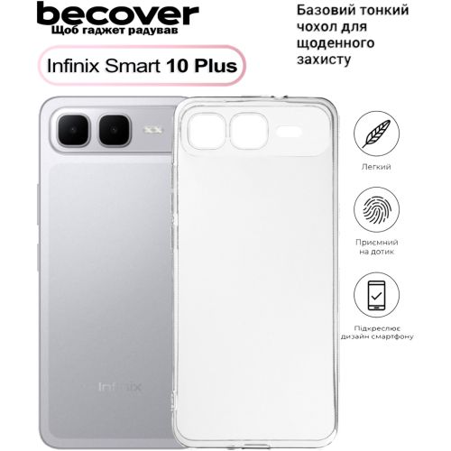 Чехол для мобильного телефона BeCover Silicone Infinix Smart 10 Plus (X6725B) Transparent (713765)