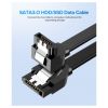 Кабель для передачі даних SATA 3 Data Cable 0.5m 90° corner US217 Black UGREEN (30797) - Зображення 1