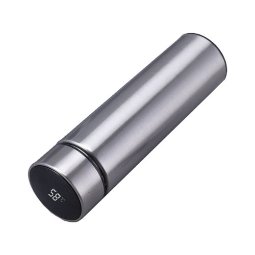 Термос Merlion з цифровим термометром 0,5 л, срібний (SUS-304E-S)