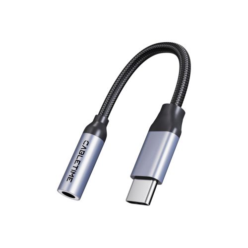 Перехідник USB-C M to 3.5mm F Cabletime (CA915361)