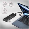 Концентратор AXAGON USB-C to 7xUSB 3.0 black (HUE-F7C) - Изображение 2
