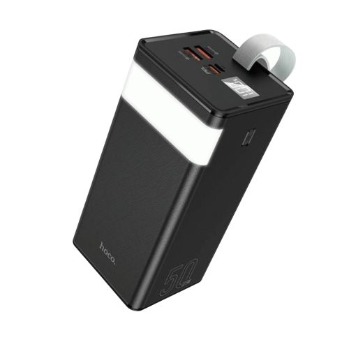 Батарея універсальна HOCO 50000mAh Powermaster PD/20W, QC/22.5W, Lamp, Black (J86A / 714738)