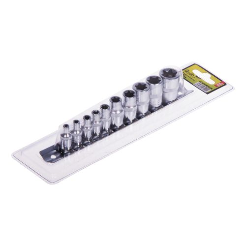 Набір торцевих головок Alloid зовнішній Torx, 1/4-3/8DR, E4-E18, 10шт. (НГЕ-418Б)