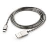 Дата кабель USB 2.0 AM to Micro 5P 1m stainless steel gray Vinga (VCPDCMSSJ1GR) - Зображення 2