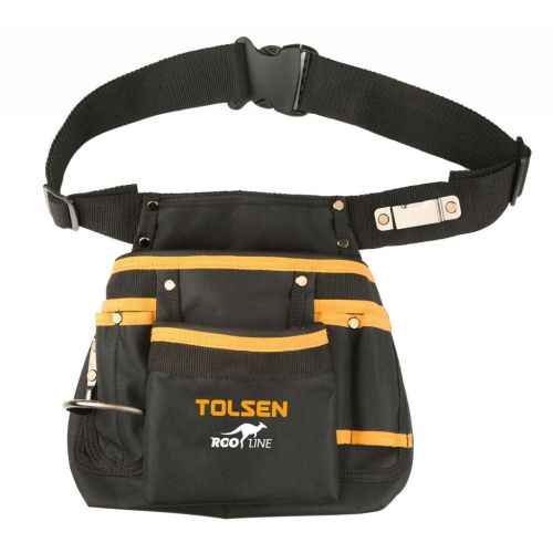 Сумка для інструмента Tolsen ПРОФІ сумка-пояс 11 кишень, тримачі молотка, рулетки (80120)