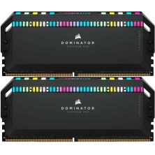 Модуль памяти для компьютера DDR5 32GB (2x16GB) 6000 MHz Dominator Platinum RGB Black Corsair (CMT32GX5M2E6000C36)