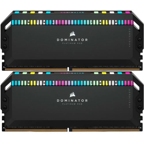 Модуль пам'яті для комп'ютера DDR5 32GB (2x16GB) 6000 MHz Dominator Platinum RGB Black Corsair (CMT32GX5M2E6000C36)