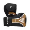 Боксерські рукавички RDX Aura Plus T-17 Black Golden 12 унцій (BGR-T17BGL-12OZ+) - Зображення 1