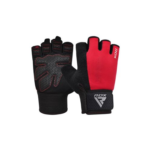 Рукавички для фітнесу RDX W1 Half Red L (WGA-W1HR-L)