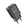 Зарядное устройство HOCO N28 Founder 1xUSB-C PD20W + 1xUSB QC3.0 Black (6931474783509) - Изображение 1