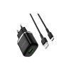 Зарядное устройство BOROFONE BA36A High Speed USB QC3.0 + cable USB to USB-C 18W Black (6931474716002) - Изображение 1