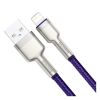 Дата кабель USB 2.0 AM to Lightning 1.0m 2.4A metal purple Baseus (CALJK-A05) - Зображення 1