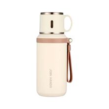 Термос Merlion з чашкою та ситечком 0,6 л, білий (TermTea-600White)